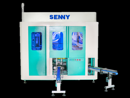 Máy in màn hình chai thủy tinh 2-6 màu Vùng in 300mm X 200mm Máy in xoay servo