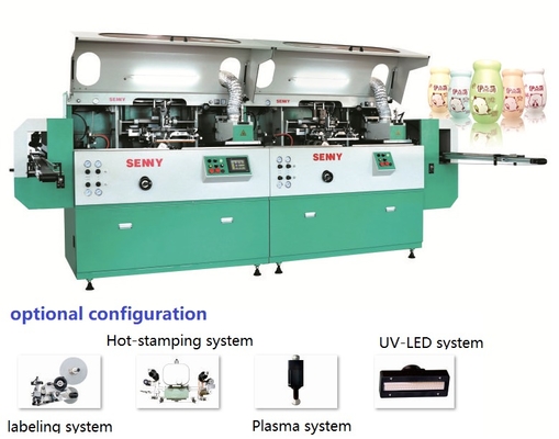 2 màu 85pcs / phút Máy vẽ màn hình UV chai nhựa tự động