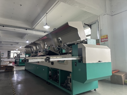 Máy in lụa tự động nhiều màu chai thủy tinh 85 chiếc/phút, loại tuyến tính, thiết bị kim loại