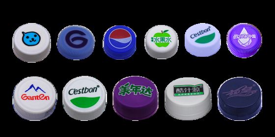 1-4 Color HDPE PP Caps Water Bottle Caps High Speed UV Ink Up To 3200pcs/Min