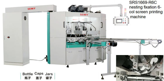 Máy in màn hình xi lanh tự động 6 màu 7bar 380V cho chai