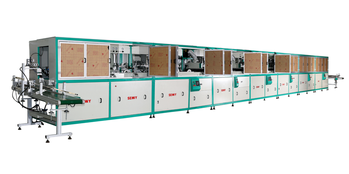 Máy in lụa tự động hoàn toàn 1-12 màu cho trống nhựa 5-30 lít, Hệ thống sấy UV
