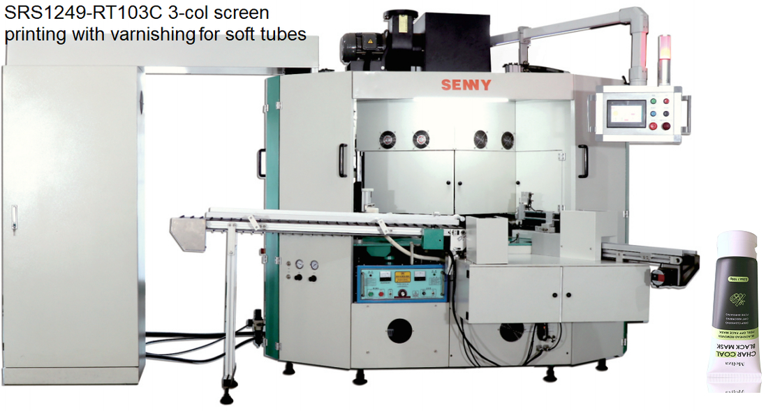 Máy in lụa ống tự động 4 trạm 50 chiếc/phút 6bar