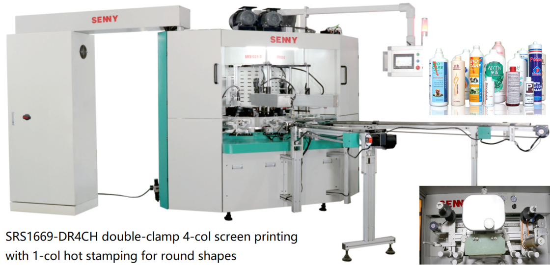 Máy in lụa nhiều màu CNC cho chai 6 trạm in, 45 chiếc/phút