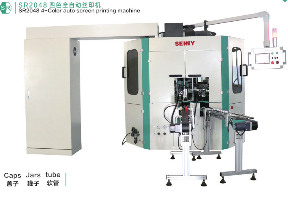 Thiết bị in màn hình tự động 4 màu, Máy in màn hình quay SGS 50 chiếc / phút