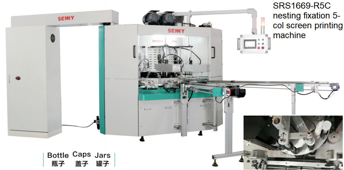 2700 cái / giờ Máy in lụa 5 màu tự động được CE phê duyệt