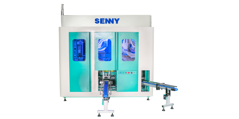 Máy in lụa UV trên container CNC 6 màu, 60 chiếc/phút